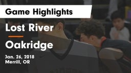 Lost River  vs Oakridge  Game Highlights - Jan. 26, 2018