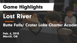 Lost River  vs Butte Falls/ Crater Lake Charter Academy Game Highlights - Feb. 6, 2018