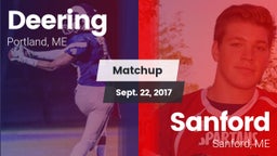 Matchup: Deering  vs. Sanford  2017