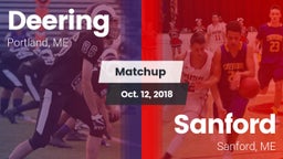 Matchup: Deering  vs. Sanford  2018