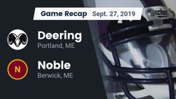 Recap: Deering  vs. Noble  2019