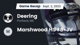 Recap: Deering  vs. Marshwood HS FB-JV 2023