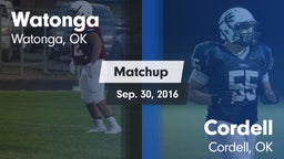 Matchup: Watonga  vs. Cordell  2016