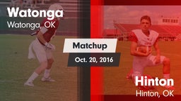 Matchup: Watonga  vs. Hinton  2016