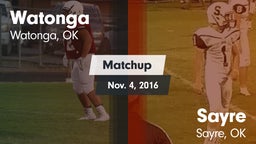 Matchup: Watonga  vs. Sayre  2016