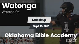 Matchup: Watonga  vs. Oklahoma Bible Academy 2017