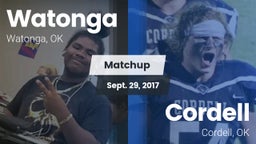 Matchup: Watonga  vs. Cordell  2017
