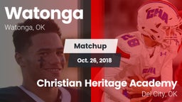 Matchup: Watonga  vs. Christian Heritage Academy 2018
