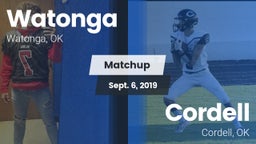 Matchup: Watonga  vs. Cordell  2019