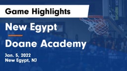 New Egypt  vs Doane Academy Game Highlights - Jan. 5, 2022