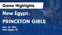 New Egypt  vs PRINCETON GIRLS Game Highlights - Feb. 24, 2022