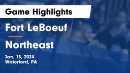 Fort LeBoeuf  vs Northeast Game Highlights - Jan. 15, 2024