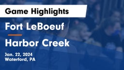Fort LeBoeuf  vs Harbor Creek  Game Highlights - Jan. 22, 2024