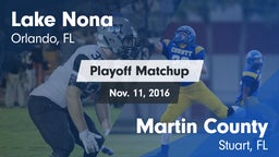 Matchup: Lake Nona High vs. Martin County  2016