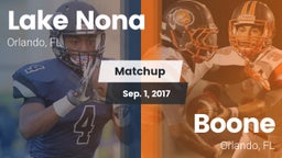Matchup: Lake Nona High vs. Boone  2017