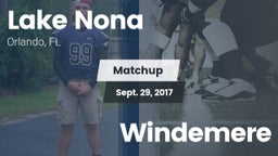 Matchup: Lake Nona High vs. Windemere  2017