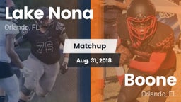Matchup: Lake Nona High vs. Boone  2018