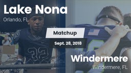 Matchup: Lake Nona High vs. Windermere  2018
