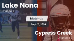 Matchup: Lake Nona High vs. Cypress Creek  2020