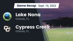 Recap: Lake Nona  vs. Cypress Creek  2022