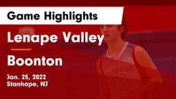 Lenape Valley  vs Boonton  Game Highlights - Jan. 25, 2022