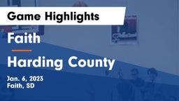 Faith  vs Harding County  Game Highlights - Jan. 6, 2023