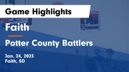 Faith  vs Potter County Battlers Game Highlights - Jan. 24, 2023