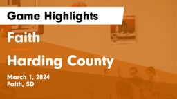 Faith  vs Harding County  Game Highlights - March 1, 2024
