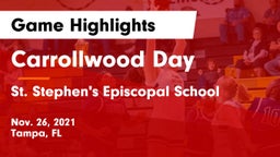 Carrollwood Day  vs St. Stephen's Episcopal School Game Highlights - Nov. 26, 2021