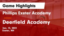 Phillips Exeter Academy  vs Deerfield Academy  Game Highlights - Jan. 15, 2022