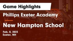 Phillips Exeter Academy  vs New Hampton School  Game Highlights - Feb. 8, 2023