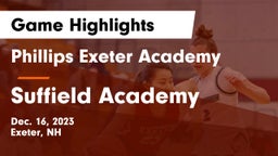 Phillips Exeter Academy vs Suffield Academy Game Highlights - Dec. 16, 2023
