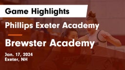 Phillips Exeter Academy vs Brewster Academy  Game Highlights - Jan. 17, 2024