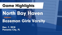 North Bay Haven  vs Bozeman  Girls Varsity Game Highlights - Dec. 7, 2018