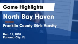 North Bay Haven  vs Franklin County  Girls Varsity Game Highlights - Dec. 11, 2018
