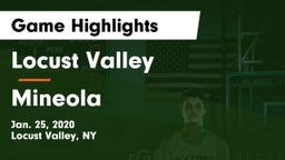 Locust Valley  vs Mineola Game Highlights - Jan. 25, 2020