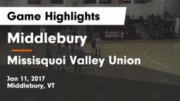 Middlebury  vs Missisquoi Valley Union  Game Highlights - Jan 11, 2017
