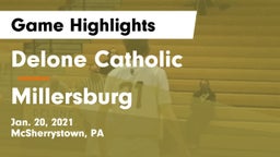 Delone Catholic  vs Millersburg Game Highlights - Jan. 20, 2021