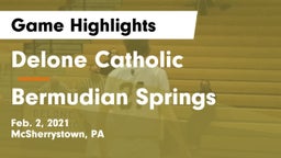 Delone Catholic  vs Bermudian Springs  Game Highlights - Feb. 2, 2021