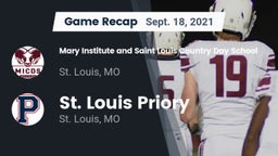 Recap: Mary Institute and Saint Louis Country Day School vs. St. Louis Priory  2021