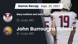 Recap: Mary Institute and Saint Louis Country Day School vs. John Burroughs School 2021