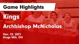 Kings  vs Archbishop McNicholas  Game Highlights - Dec. 22, 2021