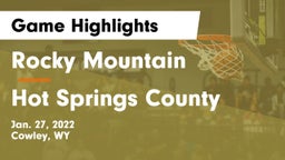 Rocky Mountain  vs Hot Springs County  Game Highlights - Jan. 27, 2022