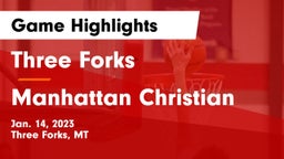 Three Forks  vs Manhattan Christian  Game Highlights - Jan. 14, 2023