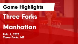 Three Forks  vs Manhattan  Game Highlights - Feb. 2, 2023