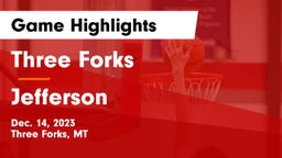 Three Forks  vs Jefferson  Game Highlights - Dec. 14, 2023
