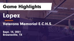 Lopez  vs Veterans Memorial E.C.H.S. Game Highlights - Sept. 14, 2021
