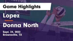 Lopez  vs Donna North Game Highlights - Sept. 24, 2022