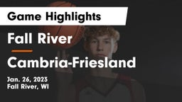 Fall River  vs Cambria-Friesland  Game Highlights - Jan. 26, 2023