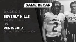 Recap: Beverly Hills  vs.  Peninsula  2016
